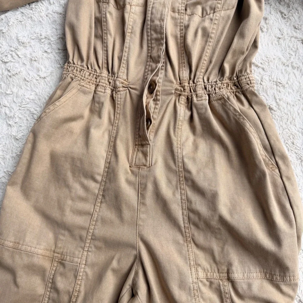 Universal Thread Tan Khaki Boiler Suit Jumpsuit Coveralls Button Front 6 - Picture 7 of 13